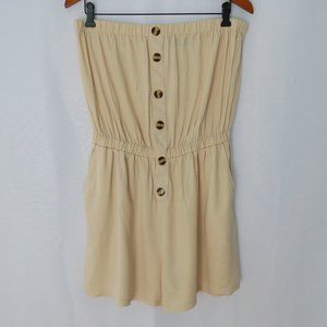 New ZESICA Strapless Elastic Waist Romper